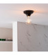 Quay Contemporary Flush Ceiling Lamp Gloss Black Glaze IP44-5