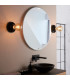 Quay Contemporary Flush Ceiling Lamp Gloss Black Glaze IP44-6