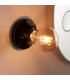 Quay Contemporary Flush Ceiling Lamp Gloss Black Glaze IP44-7