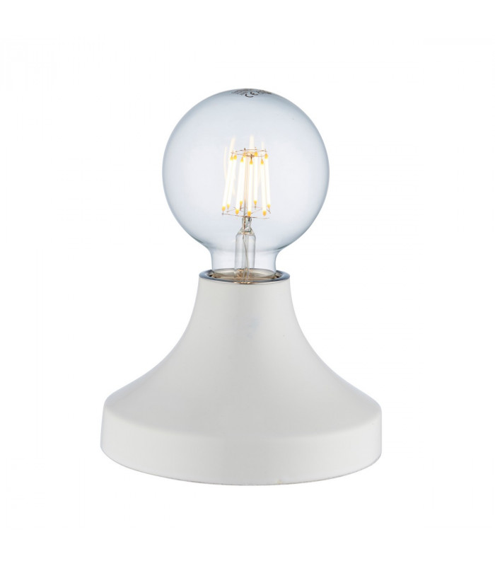 Quay Contemporary Table Lamp Gloss White Glaze-1