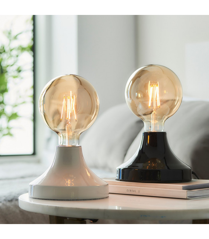 Quay Contemporary Table Lamp Gloss White Glaze-3