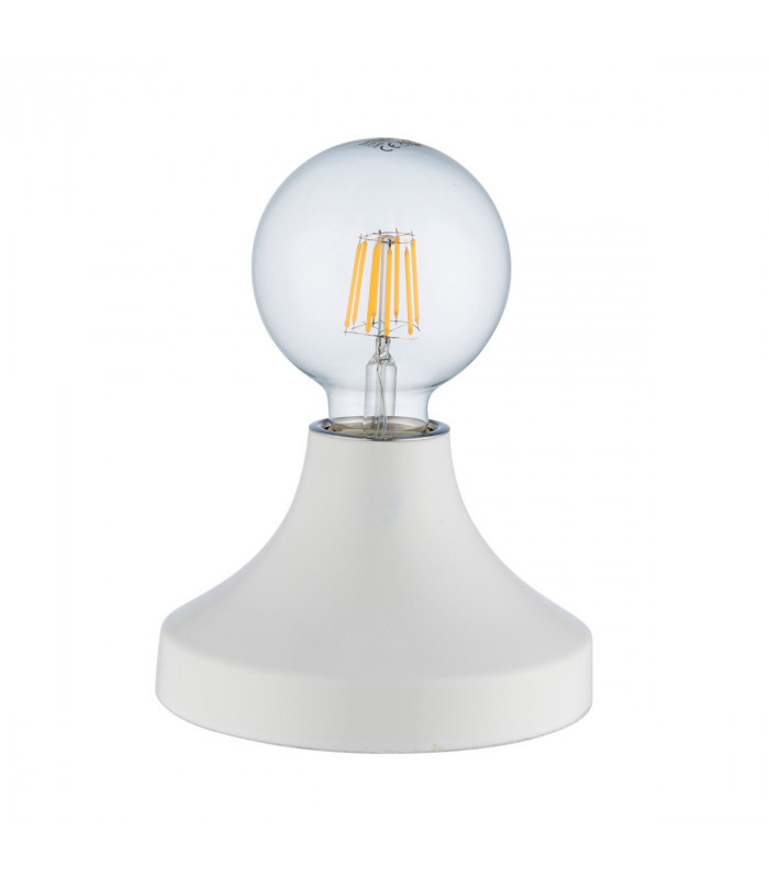 Quay Contemporary Table Lamp Gloss White Glaze-7