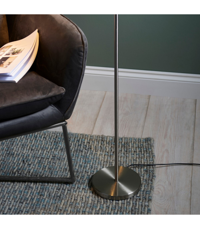 Dedicated LED Reader Task Floor Lamp Satin Nickel-6