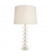Annabelle & Mia Base & Shade Table Lamp Frosted Crystal & Vintage White Linen-1