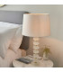 Annabelle & Mia Base & Shade Table Lamp Frosted Crystal & Vintage White Linen-3