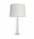 Annabelle & Mia Base & Shade Table Lamp Frosted Crystal & Vintage White Linen-6