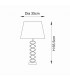 Annabelle & Mia Base & Shade Table Lamp Frosted Crystal & Vintage White Linen-7
