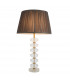 Annabelle & Freya Base & Shade Table Lamp Frosted Crystal & Charcoal Grey Silk-1