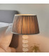 Annabelle & Freya Base & Shade Table Lamp Frosted Crystal & Charcoal Grey Silk-5
