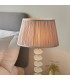Annabelle & Freya Base & Shade Table Lamp Frosted Crystal & Dusky Pink Silk-5