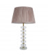 Annabelle & Freya Base & Shade Table Lamp Frosted Crystal & Dusky Pink Silk-6