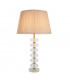 Annabelle & Freya Base & Shade Table Lamp Frosted Crystal & Oyster Silk-1