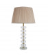 Annabelle & Freya Base & Shade Table Lamp Frosted Crystal & Oyster Silk-6