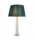 Annabelle & Freya Base & Shade Table Lamp Frosted Crystal & Fir Silk-1