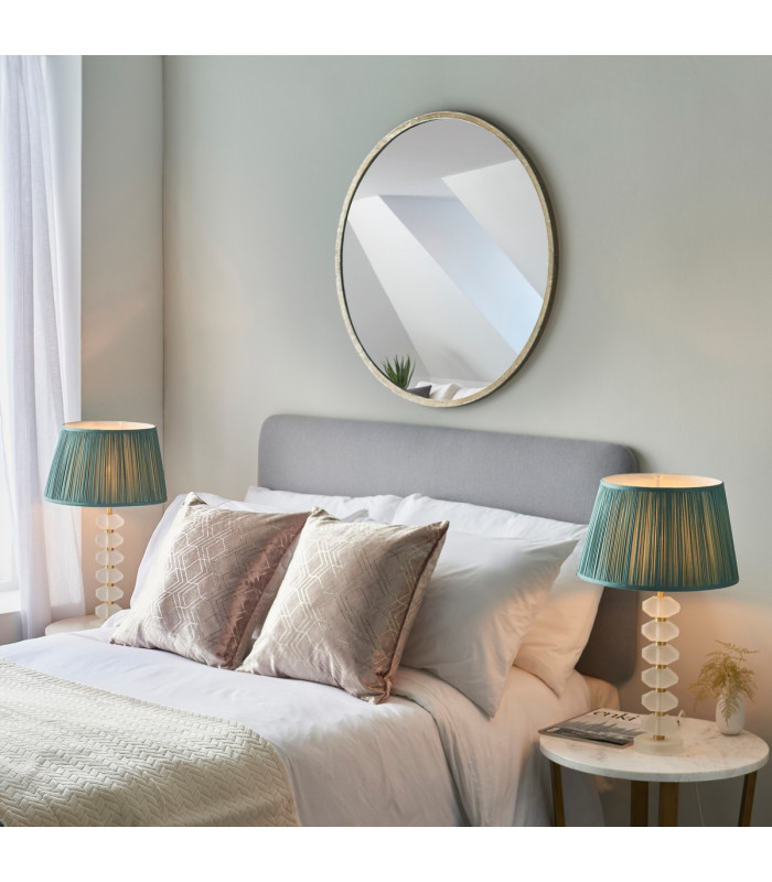 Annabelle & Freya Base & Shade Table Lamp Frosted Crystal & Fir Silk-3