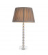 Adelie & Freya Base & Shade Table Lamp Clear Crystal Glass Bright Nickel Plate & Charcoal Silk-1