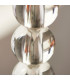 Adelie & Freya Base & Shade Table Lamp Clear Crystal Glass Bright Nickel Plate & Charcoal Silk-4