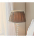 Adelie & Freya Base & Shade Table Lamp Clear Crystal Glass Bright Nickel Plate & Charcoal Silk-6
