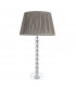 Adelie & Freya Base & Shade Table Lamp Clear Crystal Glass Bright Nickel Plate & Charcoal Silk-7