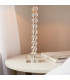 Adelie & Freya Base & Shade Table Lamp Clear Crystal Glass & Silver Silk-5
