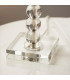 Adelie & Freya Base & Shade Table Lamp Clear Crystal Glass & Silver Silk-7