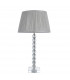 Adelie & Freya Base & Shade Table Lamp Clear Crystal Glass & Silver Silk-8