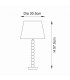 Adelie & Freya Base & Shade Table Lamp Clear Crystal Glass & Silver Silk-9