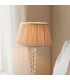 Adelie & Freya Base & Shade Table Lamp Clear Crystal Glass Bright Nickel Plate & Dusky Silk-6