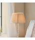 Adelie & Freya Base & Shade Table Lamp Clear Crystal Glass Bright Nickel Plate & Oyster Silk-6
