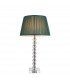 Adelie & Freya Base & Shade Table Lamp Clear Crystal Glass Bright Nickel Plate & Fir Silk-1