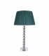 Adelie & Freya Base & Shade Table Lamp Clear Crystal Glass Bright Nickel Plate & Fir Silk-8