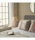 Adelie & Cici Base & Shade Table Lamp Clear Crystal Glass Bright Nickel Plate & Ivory Fabric-3