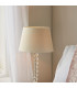 Adelie & Cici Base & Shade Table Lamp Clear Crystal Glass Bright Nickel Plate & Ivory Fabric-5