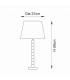 Adelie & Cici Base & Shade Table Lamp Clear Crystal Glass Bright Nickel Plate & Ivory Fabric-10