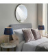 Adelie & Wentworth Base & Shade Table Lamp Clear Crystal Glass Bright Nickel Plate & Midnight Blue Silk-3
