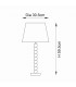 Adelie & Wentworth Base & Shade Table Lamp Clear Crystal Glass Bright Nickel Plate & Midnight Blue Silk-9