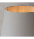 Mrs & Cici Base & Shade Table Lamp Matt White Ceramic & Grey Linen Mix Fabric-5
