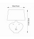Mrs & Cici Base & Shade Table Lamp Matt White Ceramic & Grey Linen Mix Fabric-7