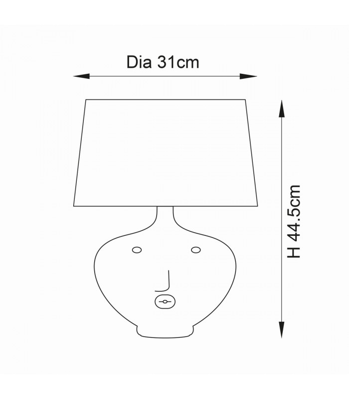 Mrs & Cici Base & Shade Table Lamp Matt White Ceramic & Grey Linen Mix Fabric-7