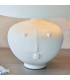Mrs & Cici Base & Shade Table Lamp Matt White Ceramic & Ivory Linen Mix Fabric-3