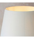 Mrs & Cici Base & Shade Table Lamp Matt White Ceramic & Ivory Linen Mix Fabric-5