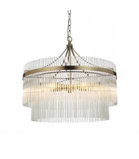Marietta 5 Light Multi Arm Lamp Ceiling Pendant Antique Brass-1