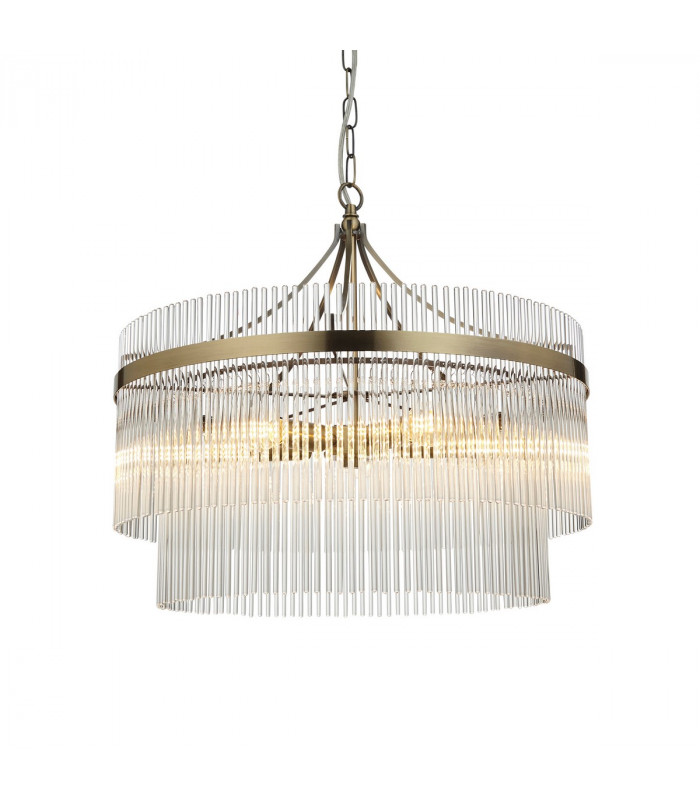 Marietta 5 Light Multi Arm Lamp Ceiling Pendant Antique Brass-1