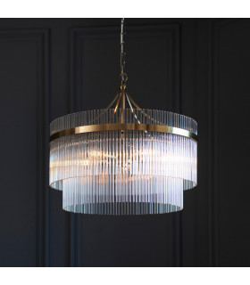 Marietta 5 Light Multi Arm Lamp Ceiling Pendant Antique Brass-2