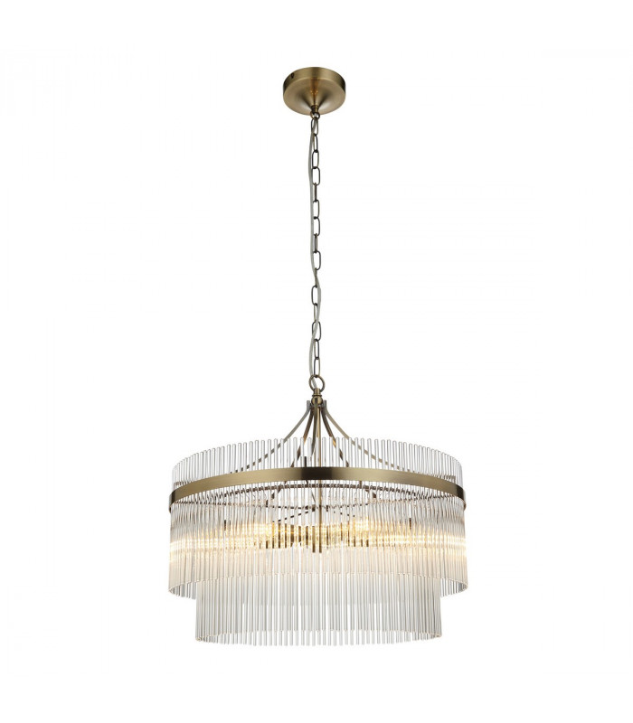 Marietta 5 Light Multi Arm Lamp Ceiling Pendant Antique Brass-8