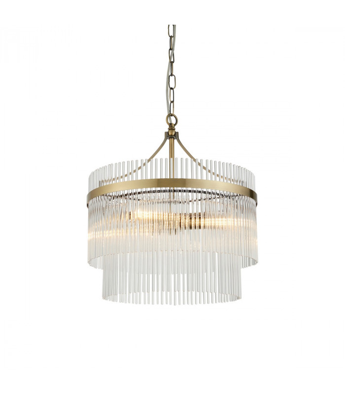 Marietta 3 Light Multi Arm Lamp Ceiling Pendant Antique Brass-1