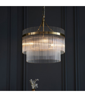Marietta 3 Light Multi Arm Lamp Ceiling Pendant Antique Brass-2