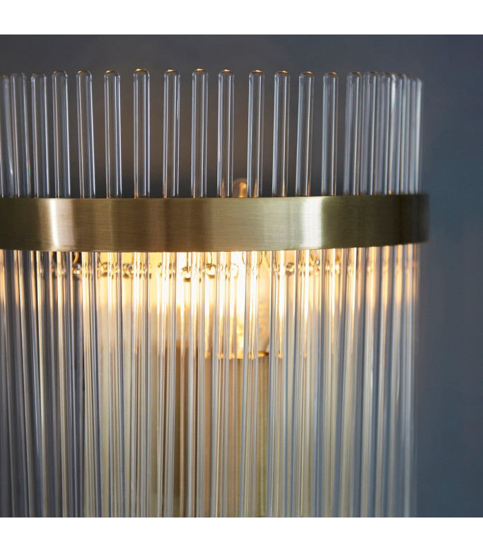 Marietta Glass Wall Lamp Antique Brass-4