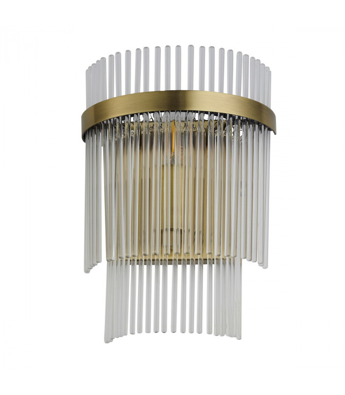 Marietta Glass Wall Lamp Antique Brass-8