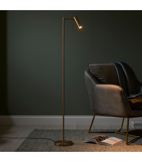 Dedicated LED Reader Task Floor Lamp Warm Brass-2